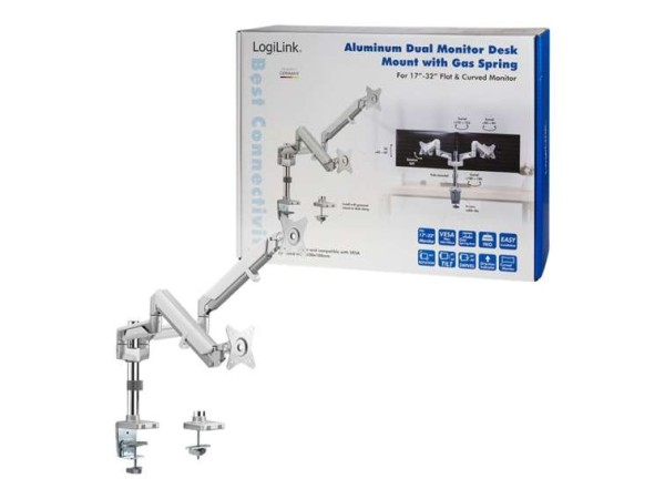 LOGILINK TIS 17"-27" 3TFT 4Gelenke silb. Max. 7KG Gasdr.fed. BP0090