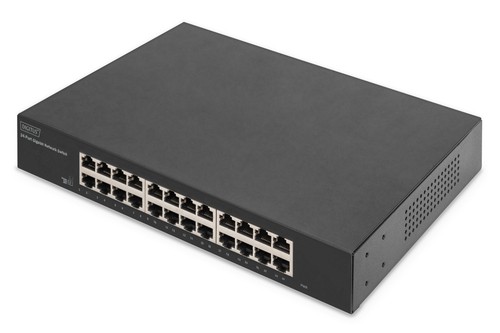 DIGITUS DIGITUS Switch 24-Port Gigabit, 19" unmanaged     schwarz