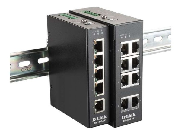D-LINK 5-Port Unmanaged Layer2 Fast Ethernet Industrial Switch DIS-100E-5W