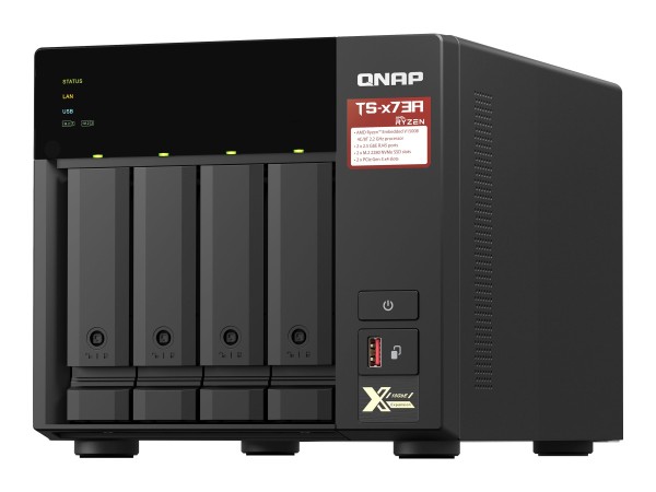 QNAP TS-473A - NAS-Server - 4 Schächte - SATA 6Gb/s - RAM 8 GB - 2.5 Gigabi TS-473A-8G