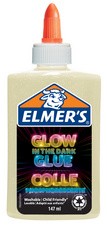 ELMER'S Glow in the Dark Bastelkleber, blau, 147 ml