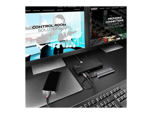 LINDY LINDY Docking Station 2 Port Type C MST KVM