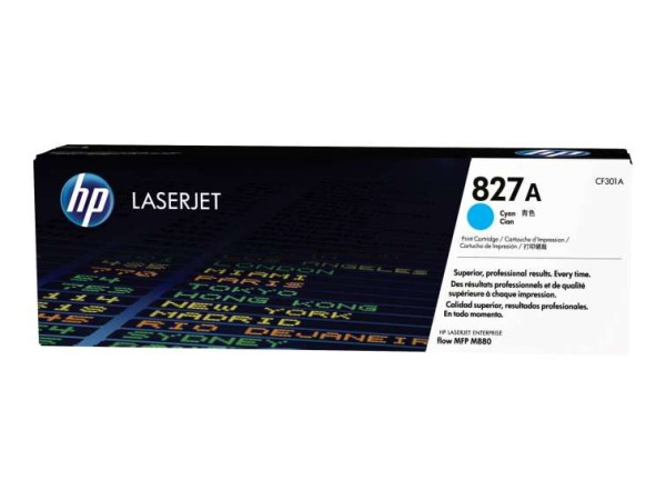 HP 827A Cyan LaserJet Tonerpatrone (CF301A) CF301A
