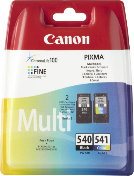 Canon PG-540 / CL-541 Multipack - Tintenpatrone Original - Schwarz, Cyan, Magenta, Yellow - 8 ml