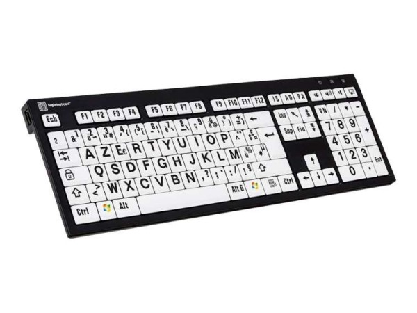 LOGIC-KEYBOARD LogicKeyboard XL-Print Nero Black on White (PC) (LKB-LPBW-BJ LKB-LPBW-BJPU-FR