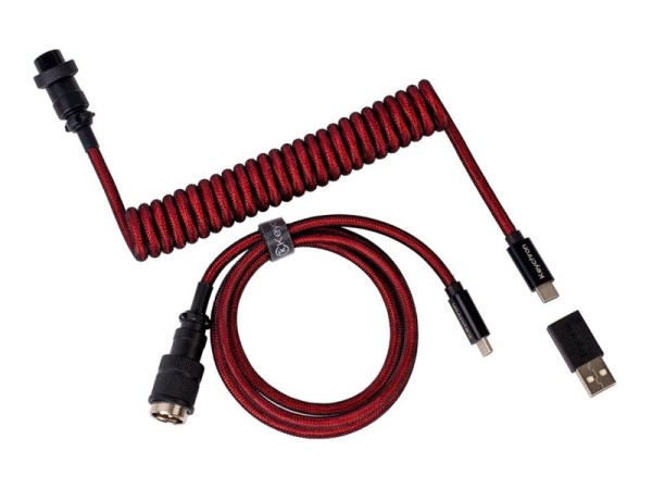 KEYCHRON KEYCHRON USB 3.2 Gen 1 Premium Coiled Aviator Kabel USB-C Stecker> rot 1.08 - Kabel - Digital/Daten