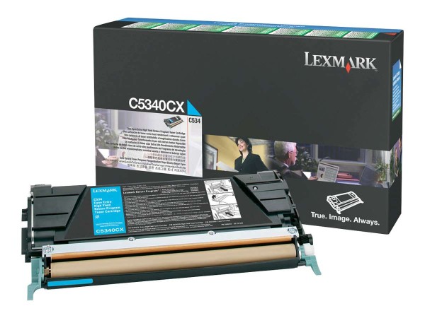LEXMARK Besonders hohe Ergiebigkeit Cyan Tonerpatrone LCCP, LRP 00C5340CX