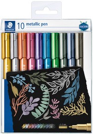 STAEDTLER Permanent-Marker Metallic, Rundspitze, 10er Etui