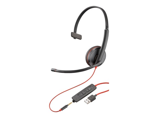 HP HP Poly Blackwire 3215 Monaural USB-A Headset Bulk