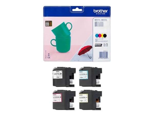 BROTHER LC227XL Value Pack 4er Pack Schwarz, Gelb, Cyan, Magenta Tintenpatr LC227XLVALBPDR