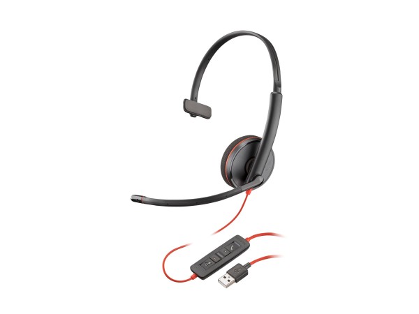 HP HP Poly Blackwire 3210 Monaural USB-A Headset Bulk