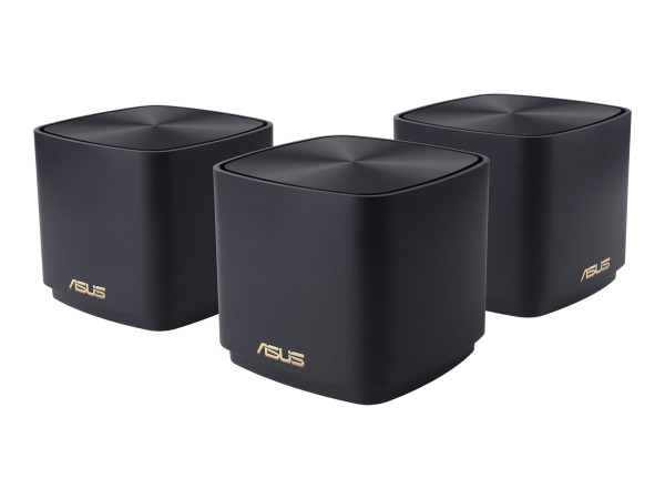 ASUS ZenWiFi XD4 Plus WiFi 6 Mesh System 3er-Pack Schwarz AX1800 Dual-Band, 90IG07M0-MO3C50