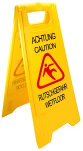 Peggy Perfect Warnschild "Achtung Rutschgefahr", gelb