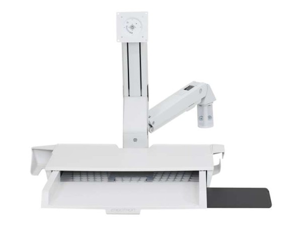ERGOTRON StyleView Sit-Stand Combo mit Ablageflaeche weiss bis 61cm 24 Zol 45-260-216