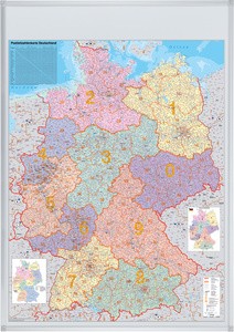 FRANKEN Deutschland Postleitzahlen-Karte, pinnbar