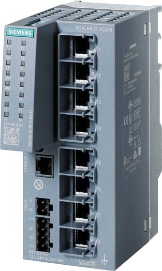 SIEMENS SIEMENS SIEM SCALANCE XC208 6GK5208-0BA00-2AC2 managebarer Layer 2 IE Switch, 8x 10/10