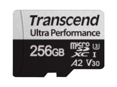 TRANSCEND 256GB microSD w/ adapter UHS-I U3 A2 TS256GUSD340S