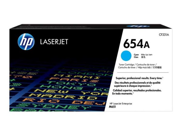 HP 654A Cyan LaserJet Tonerpatrone (CF331A) CF331A