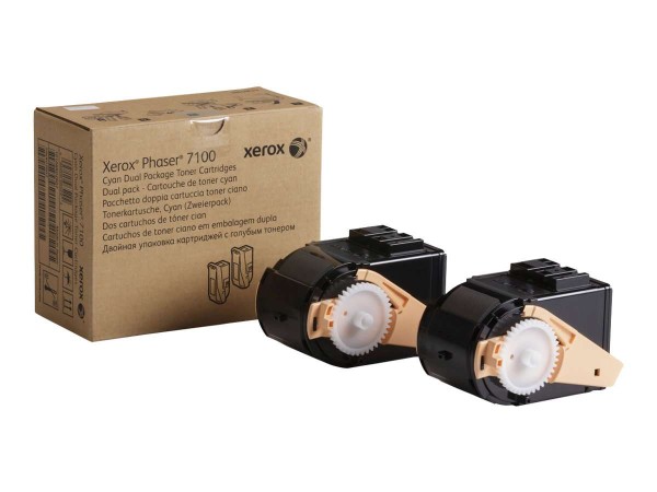 XEROX Phaser 7100 2er Pack Cyan Tonerpatrone 106R02602