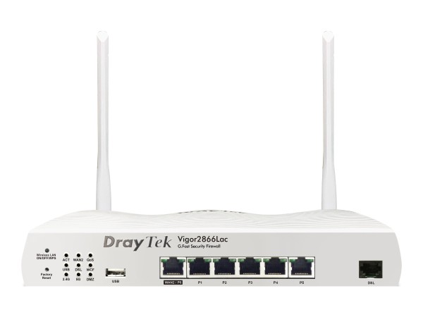 DRAYTEK Vigor 2866Lac Dual-Wan Router mit integriertem G.Fast/VDSL2/Superve V2866LAC-DE-AT-CH