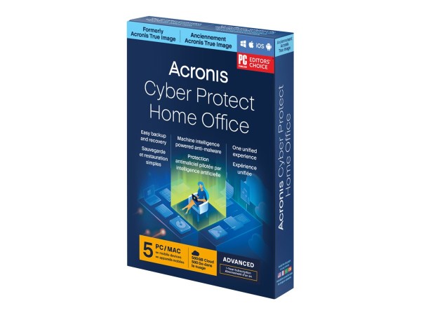 ACRONIS ACRONIS CYBER PROTECT HOME OFFICE ADV. 5PC 1YR +500GB SUBSCRIPTION (HOCASHLOS)