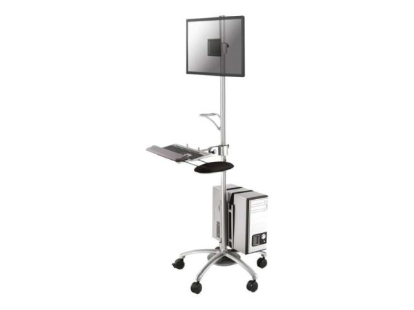NEOMOUNTS mobiler Arbeitsplatz für PC, Flachbildschirm (max. 27"/69 cm), Ta FPMA-MOBILE1800