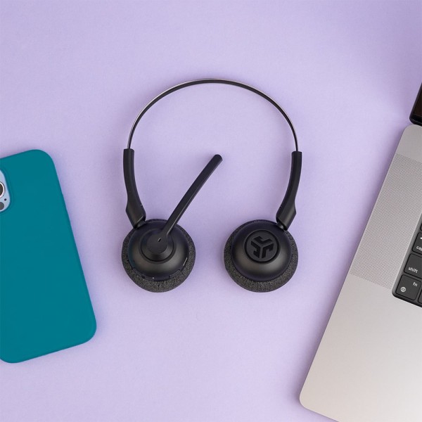 JLAB JLAB GO Work Pop Wireless On-Ear Bluetooth Kopfhörer 50h Stunden Spielzeit, Mikrofonarm, Bluetooth-M