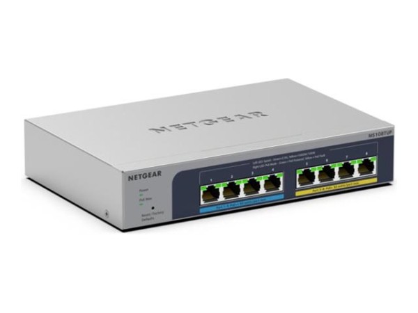 NETGEAR NETGEAR MS108TUP - 1 year Insight Managed 8PT MG 4x U60 POE++ , 4x PoE+ Ports, 230W PoE Budget