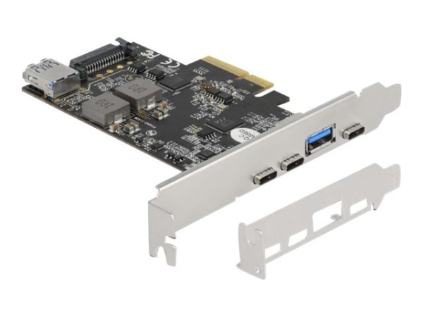 DELOCK PCIe x4>3xUSB-C+2xUSB-A SS LP | 90060 90060