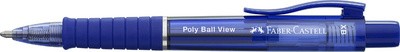 FABER-CASTELL Druckkugelschreiber POLY BALL VIEW, blau