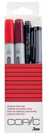 COPIC Marker ciao, 4er Set "Doodle Pack Red"