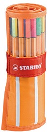 STABILO Fineliner point 88, 30er Rollerset, orange/weiß
