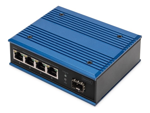DIGITUS DIGITUS Industrial 4+1 Port Gigabit Ethernet PoE Switch Unmanaged 4 RJ45 Ports 10/100/1000mbits