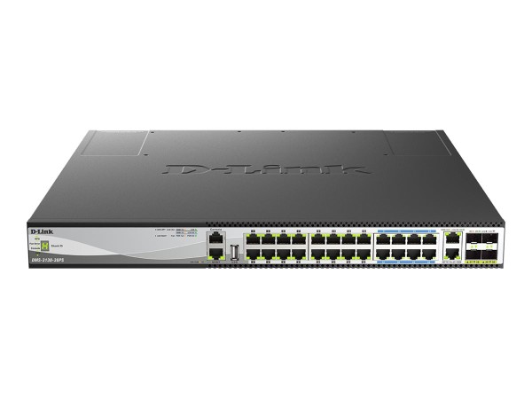 D-LINK 30-Port Layer 3 PoE Multi-Gigabit Stack Switch DMS-3130-30PS/E