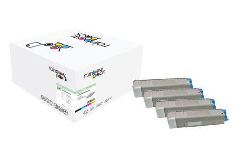 CLOVER CLOVER TECHNOLOGIES Toner Oki C5850/5950 Rainbow Kit  comp. Freecolor