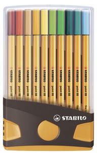 STABILO Fineliner point 88, 20er ColorParade, grau/orange