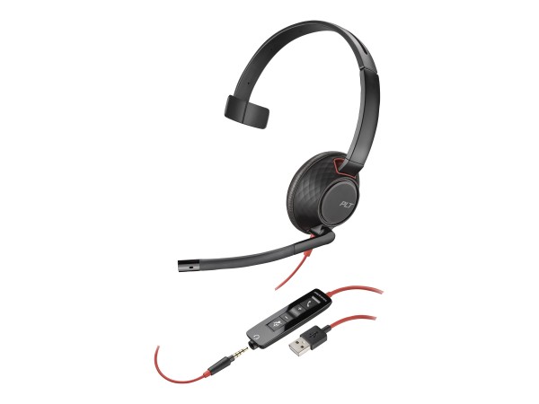 HP Poly Blackwire 5210, C5210 USB-A - Schnurgebundenes Mono-Headset mit USB 8M3X1A6#ABA