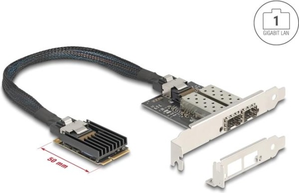DELOCK DELOCK Mini PCIe I/O PCIe full size 2 x SFP Gigabit LAN