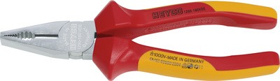 HEYCO VDE Kombinationszange, Länge: 180 mm, rot/gelb