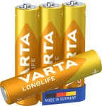 VARTA Alkaline Batterie Longlife, Micro (AAA/LR03)