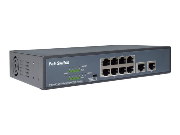 ASSMANN ASSMANN DIGITUS 8-Port Fast Etherent PoE-Switch + 2 Uplinks