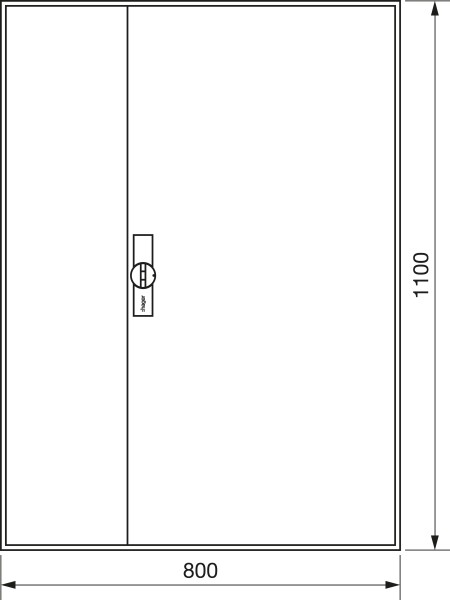 HAGER HAGER ELEKTRO Hager Zählerschrank IP44 SKII      ZB33S 1100x800x205mm
