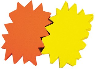 agipa Signal-Etiketten "Stern", gelb/orange, 240 x 320 mm