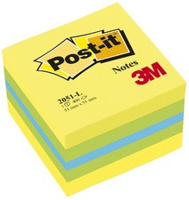 Post-it Haftnotiz-Würfel Mini, 51 x 51 mm, Ultrafarben