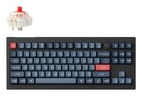 KEYCHRON KEYCHRON V3 Max (schwarz/blaugrau, DE-Layout, Gateron Jupiter Red, Hot-Swap, RGB)