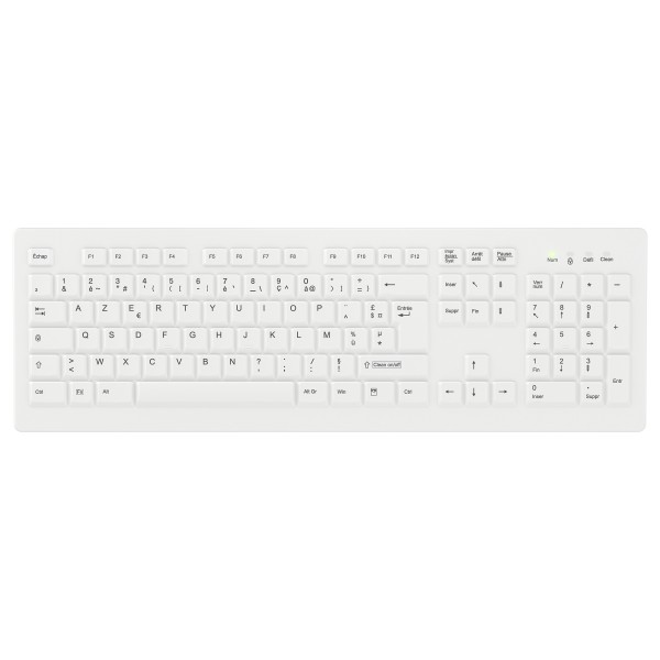CONTOUR ACTIVE KEY Wireless Hygiene Desktop Keyboard Sealed USB White (FR) AK-C8100F-FU1-W/FR