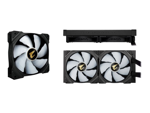 GIGABYTE AORUS WATERFORCE X 280 All-in-one Liquid Cooler with Circular LCD GP-AORUS WATERFORCE X 28