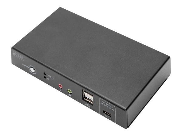 DIGITUS DIGITUS KVM Switch 2-Port 4K30Hz USB-C/USB/HDMI - KVM-Umschalter - 2-Port