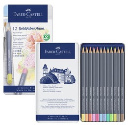 FABER-CASTELL Aquarellstifte GOLDFABER, 12er Metalletui