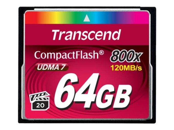 TRANSCEND 64GB CF Card 800X TYPE I TS64GCF800